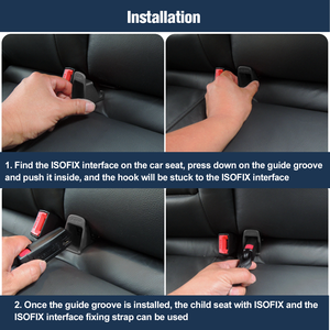 Accessoires intérieurs de voiture, siège <span class=keywords><strong>auto</strong></span> pour enfant, <span class=keywords><strong>2</strong></span> pièces, guide de fixation pour siège <span class=keywords><strong>auto</strong></span> - Product Image 6