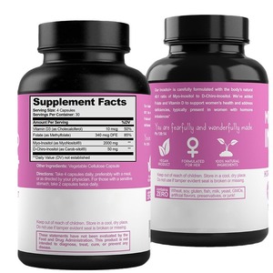 ミオ＆D-キロイノシトールカプセル 40:1 比率、女性のホルモンバランスと卵巣サポート、60カプセル - Product Image 5