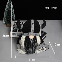Hot 10.2 pouces Viking en peluche Gnomes islandais Rudolph cornu Viking Pirate Gnome Elfs Viking guerrier Gnome poupée sans visage