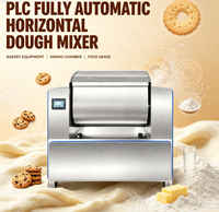 Amasadora Automática con Volteo Automático, Control Programable PLC, Máquina de Amasar de Acero Inoxidable para Panadería, Venta al por Mayor