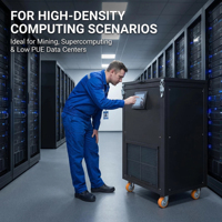 Enfriador de Aire Seco para Aplicaciones HVAC W-TEL, para Enfriamiento de Sistemas de Inmersión en Aceite de Silicona de 40 kW, para Enfriamiento de GPU en Centros de Datos