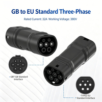 Adaptor Pengisi Daya Stasiun EV GB/T ke NACS AC250V 32A Adaptor Pengisi Daya EV