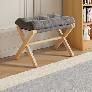 Taburete <span class=keywords><strong>Plegable</strong></span> de Madera Maciza para Cambiar Zapatos, para Uso en el Hogar, Entrada, Sala de Estar, <span class=keywords><strong>Sofá</strong></span>, Oficina, <span class=keywords><strong>Reposapiés</strong></span> - Product Image 3
