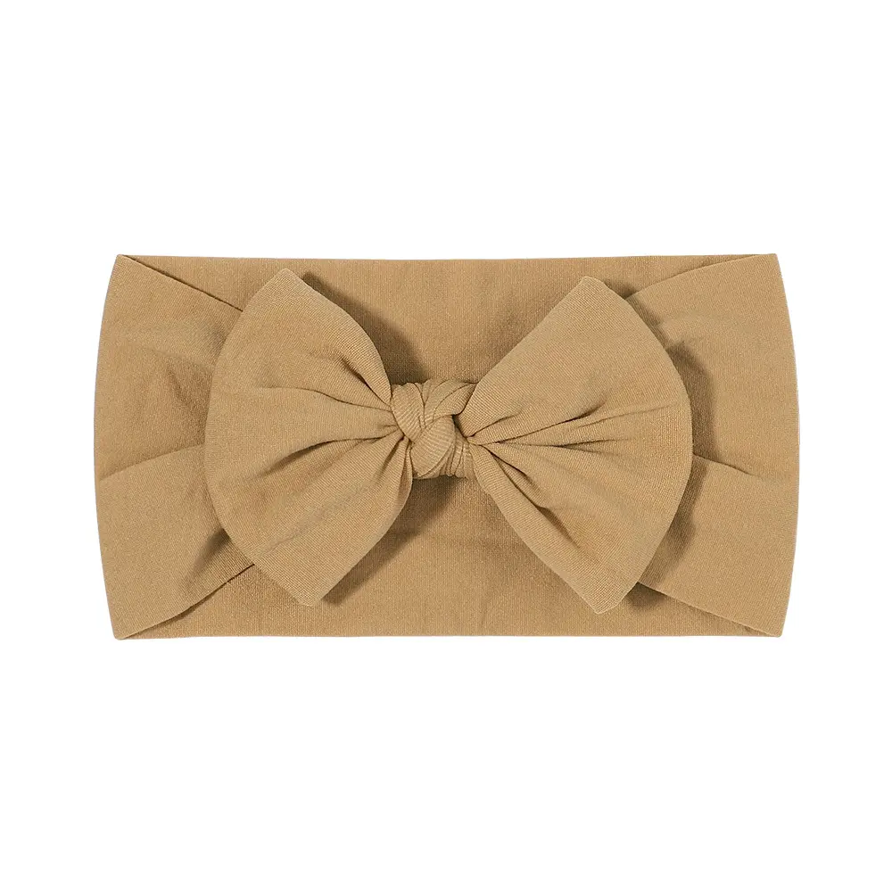 Hair band Professional manufacturer Candy color comfortable fabric 6.1 inch high elastic cute hair bow tie for baby