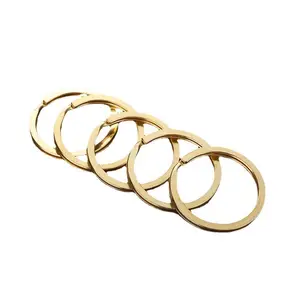 30mm Round Split Key Rings Bulk for Keychain Key and Art Crafts Metal Flat Split KeyChains Rings gold Key Rings