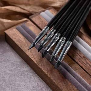 COLORMARK – Lot de 5 pinceaux à ongles en silicone pour nail art, forme plate, durables, personnalisables avec logo, pour liner gel - Product Image 3