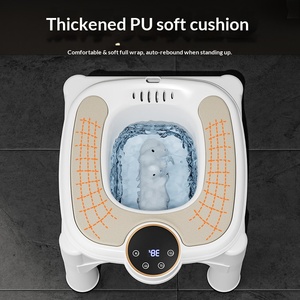 Baignoire chauffante à température constante avec chasse d'eau électrique, coussin de siège épais et doux pour femmes enceintes, conception à double colonne d'eau - Product Image 5