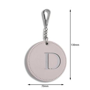 Espejo de Bolsillo Portátil de Piel Sintética Redondo Blanco Giratorio con Logotipo Grabado, Venta al Por Mayor - Product Image 1