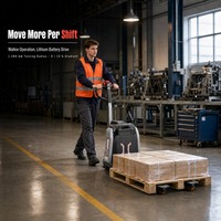 Transpalette Électrique Autopropulsé 1500kg avec Batterie Lithium-Ion pour Distribution en Entrepôt