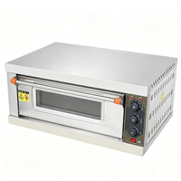 Four à sole électrique commercial à un seul niveau et une seule plaque, avec contrôle indépendant des températures supérieures et élevées, pour la cuisson de pizzas, pains et gâteaux