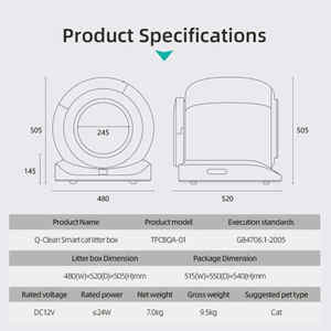 Lettiera per Gatti Autopulente da 65L con Controllo APP, Toilette Intelligente per Gatti Q-clean OEM ODM Rimovibile - Product Image 2
