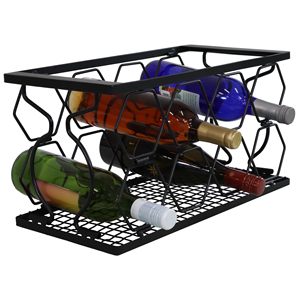 小さなカウンタートップワインラック-キッチンやバー用の金属製折りたたみ式ワインスタンド - Product Image 1