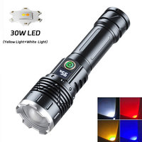 Lampe de poche LED étanche pour le camping, plus de 1000 lumens, corps en alliage d'aluminium, indice de protection IP55, zoom réglable, rechargeable par USB-C, batterie numérique