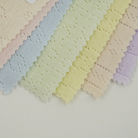Tissu Jacquard en Coton 100% 230GSM, Teint Uni, Rayé, Pointelle, Largeur 180CM, pour Vêtements de Mode Filles et Garçons