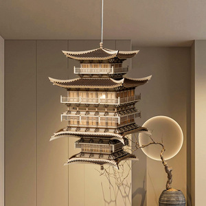 Sculpture murale en bois de style zen chinois, design paysager pour la décoration d'espaces commerciaux - Product Image 2