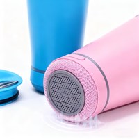 Haut-parleur intelligent portable 400g en plastique alimenté par courant continu avec lumière LED et gobelets intégrés