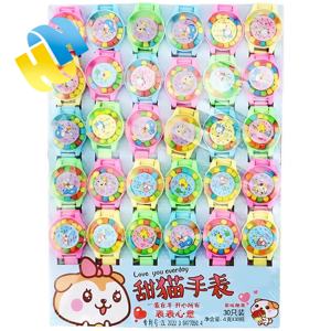 بيع بالجملة حلويات كرتون الحلال على شكل ساعة لعبة مختلطة بنكهة الفواكه قرص مضغوط حلوى 2 في 1 للأطفال OEM - Product Image 2