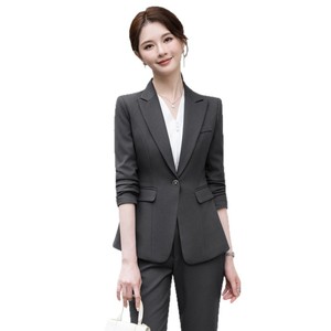 Women's Business Suit Set Three Quarter Sleeve Worsted Anti-Wrinkle Formal Autumn Wear - Product Image 5