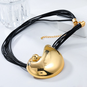 2024 été mode colliers à la mode alliage conque Long collier avec exagéré métal coquille pendentif lien chaîne nouveau <span class=keywords><strong>Code</strong></span> de produit - Product Image 6