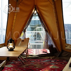 Tente <span class=keywords><strong>tipi</strong></span> de camping de luxe pour 4 personnes en toile Safari Party avec <span class=keywords><strong>lit</strong></span> - Product Image 4