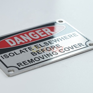 Placa de Señalización de Seguridad Industrial de Acero Inoxidable Grabada Personalizada, Etiqueta de Advertencia Metálica Resistente a la Intemperie - Product Image 2
