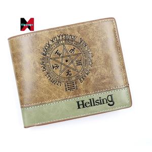Anime HELLSING Portefeuille en cuir kaki Anime <span class=keywords><strong>Alucard</strong></span> Short Card Holder Purse - Product Image 1