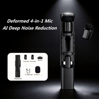 Micrófono Lavalier Inalámbrico Portátil Mini de Plástico para iPhone y Android, Grabación de Audio/Video