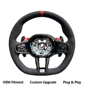 Volante Deportivo de Alcántara para <span class=keywords><strong>BMW</strong></span> G20 G22 G30 G31 M2 G87 <span class=keywords><strong>M3</strong></span> G80 M4 G82 G42 M5 F90 F80 F82 F95 X3M F97 M340i M440i - Product Image 1