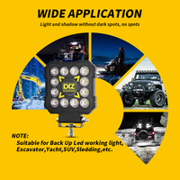 DXZ 4C-BQ-F Vente en gros, lampe de travail LED étanche IP68, 2400LM, 9-36V DC, faisceau spot, portée de 189m, lampe de conduite tout-terrain