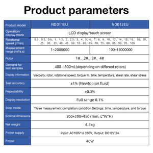 Viscosímetro Rotacional <span class=keywords><strong>Digital</strong></span> NDJ-8S para Laboratorio, Probador de Viscosidad de Pintura y Aceite - Product Image 6