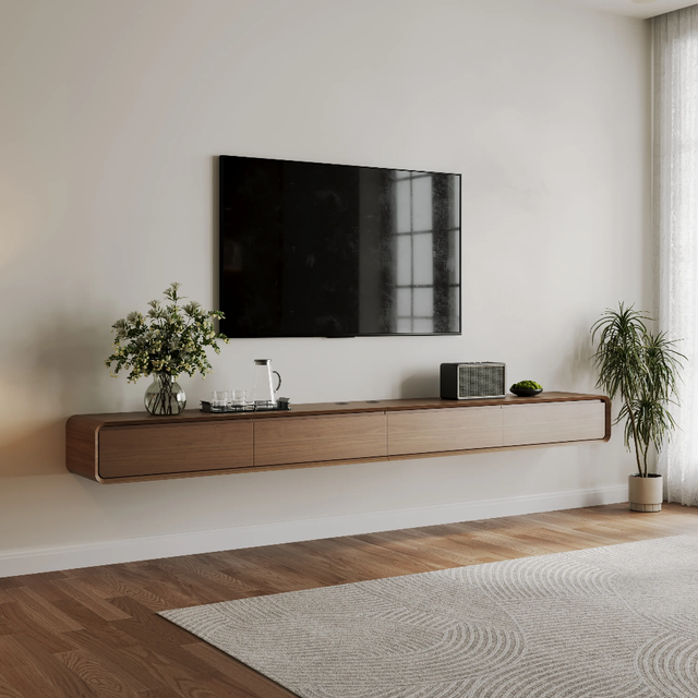 Custom Tv Cabinet Floating Shelf With Fireplace