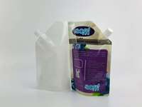 100 Pcs Pochettes à bec verseur en plastique, scellées, réutilisables, anti-fuite, de qualité alimentaire, pour jus