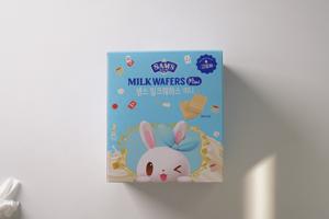 SAMAH Mini Milk Wafer, Caja de Bocadillos con 50 Piezas, Sabor Cremoso Alto en Calcio, Galleta Crujiente con Textura Suave para Niños - Product Image 6