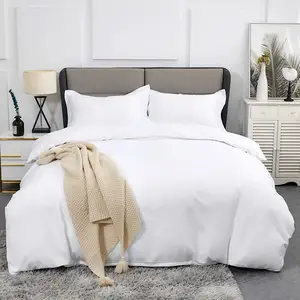 Bộ Ga Trải Giường 100% Polyester 4 Mảnh Được Trang Bị Khăn Trải Giường Khách Sạn Giá Rẻ - Product Image 3