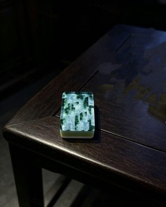 The <b>Mahjong</b> Line Hand-painted collectible American <b>mahjong</b> <b>set</b>, crafted with four layers of dark green acrylic,an exquisite gift - Product Image 4