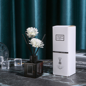50ml Luxury <strong>Gift</strong> Air Freshener Home Fragrance Square Glass <strong>Reed</strong> <strong>Diffuser</strong> Bottle With Aluminum Plastic Lid - Product Image 3