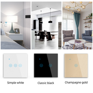 86 tipo Eu/REINO UNIDO Padrão casa tuya google wifi inteligente interruptor de toque <span class=keywords><strong>3</strong></span> <span class=keywords><strong>gang</strong></span> Interruptor Inteligente APP Painel De Vidro De Toque Interruptor Inteligente Parede - Product Image 5