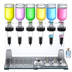 Máquina dispensadora de perfumes para llenado, prueba y degustación con soporte para botellas, manual, de mostrador, de acero inoxidable - Product Image 1