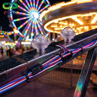 Luces LED RGB de Punto para Exteriores, 30mm, 12V/24V, IP67, 6 SMD5050, Direccionables, para Parques de Atracciones