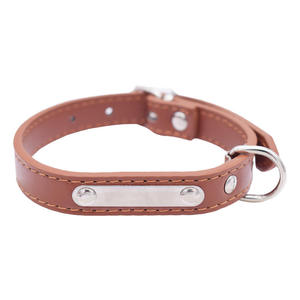 Modern Solid Pattern Medium Large <b>Dog</b> <b>Collar</b> Factory Wholesale PU <b>Leather</b> with D-Ring Decorative Rivet Soft & Durable - Product Image 5