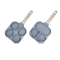 Poêle à frire antiadhésive sans PFAS poêle à déjeuner poêle à omelette aux œufs poêle à frire en aluminium moulé sous pression 4 en 1