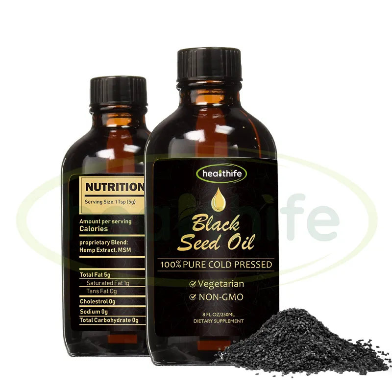 Healthife Cold Pressed Nigella Sativa Extract Black Cumin Oil, 250ml Black Seed Oil