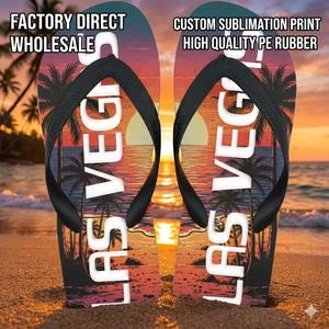 Chanclas Personalizadas al por Mayor con Impresión por Sublimación, Diseño Fotográfico Vibrante, Goma PE Suave Antideslizante, Sandalias de Playa, Proveedor OEM - Product Image 1