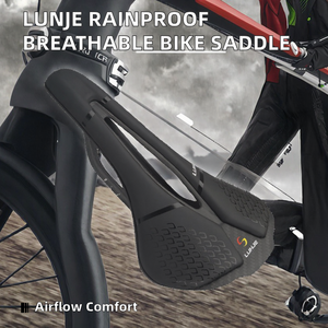 LUNJE Road Bike Saddle <b>EVA</b> Carbon Shell Ventilation Rainproof Outdoor Breathable Cushion Professional Road Mountain Mtb Seat - Product Image 2