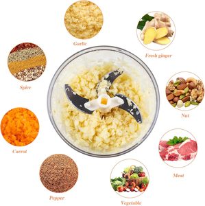 Multi-function 500/900ml Mini Pull String PP Manual Food Processor <b>Vegetable</b> <b>Chopper</b> Stainless Steel Blades BPA-Free Portable - Product Image 3