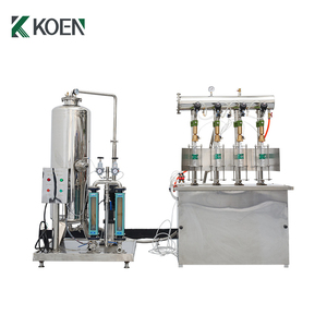 Yarı Otomatik Pnömatik İzobarik Gazlı İçecek C Dolum Makinesi <span class=keywords><strong>CO2</strong></span> Karıştırıcı ile - Product Image 1