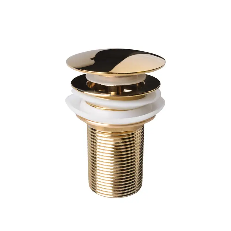 Badkamer Toilet Sink Pop Up Drain Klik Up Valve Met En Zonder Overloop Goud/Zwart/Chrome/Rose goud Drainage Fittingen