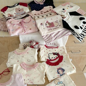Tongxingyuan Girls Pajamas Set Cotton Cartoon Print Soft Breathable Sleepwear For Kids Size 90 100 110 120 130 140 - Product Image 3