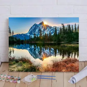 Custom Photo Design Kits Street Scenery Impressionism DIY Paint by Numbers on Canvas Landscape DIY 3D Home Decoration Arts Craft