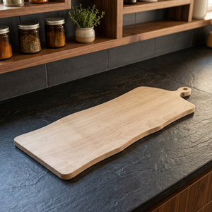 Tagliere in Legno di Faggio Naturale 100x16cm Ecologico DEMOLLI Made in Italy con Manico in Metallo Multiuso - Product Image 3